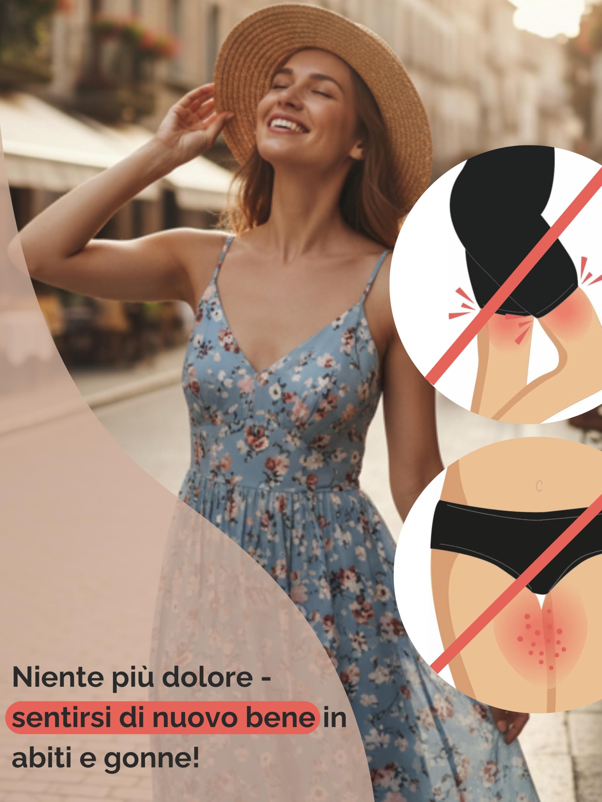 TONEST 1201-MS-FC - Pantaloni modellanti da donna, modellanti sulla pancia, anti-sfregamento sulle cosce, a vita alta