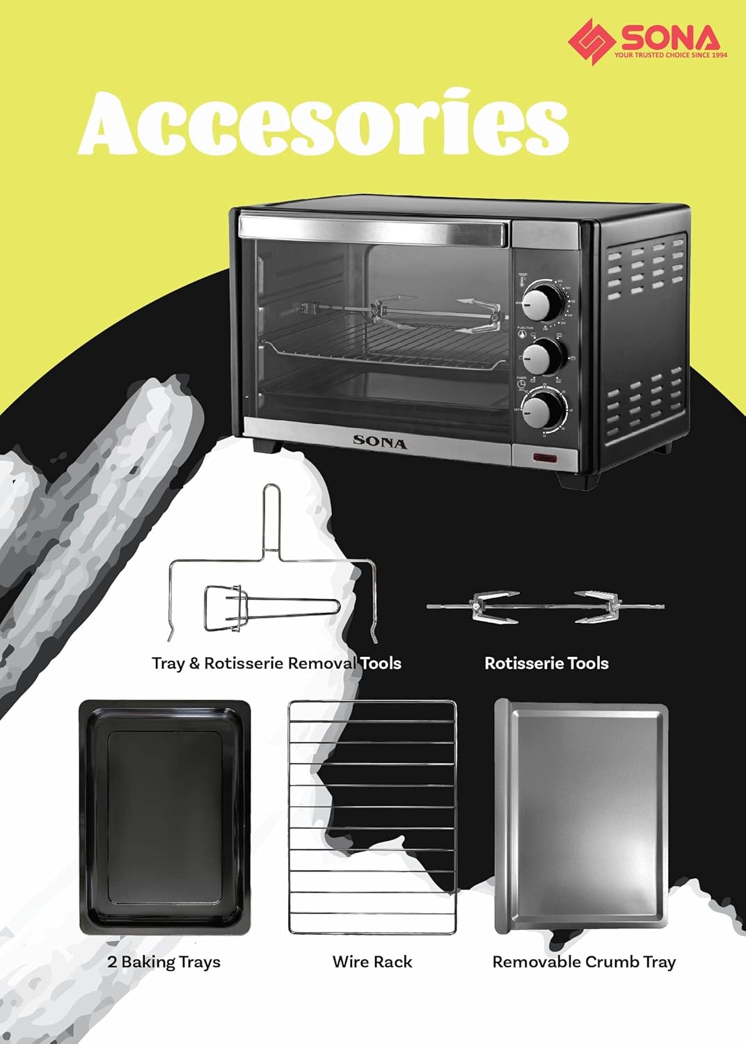 Sona 35L Electric Oven Accessories