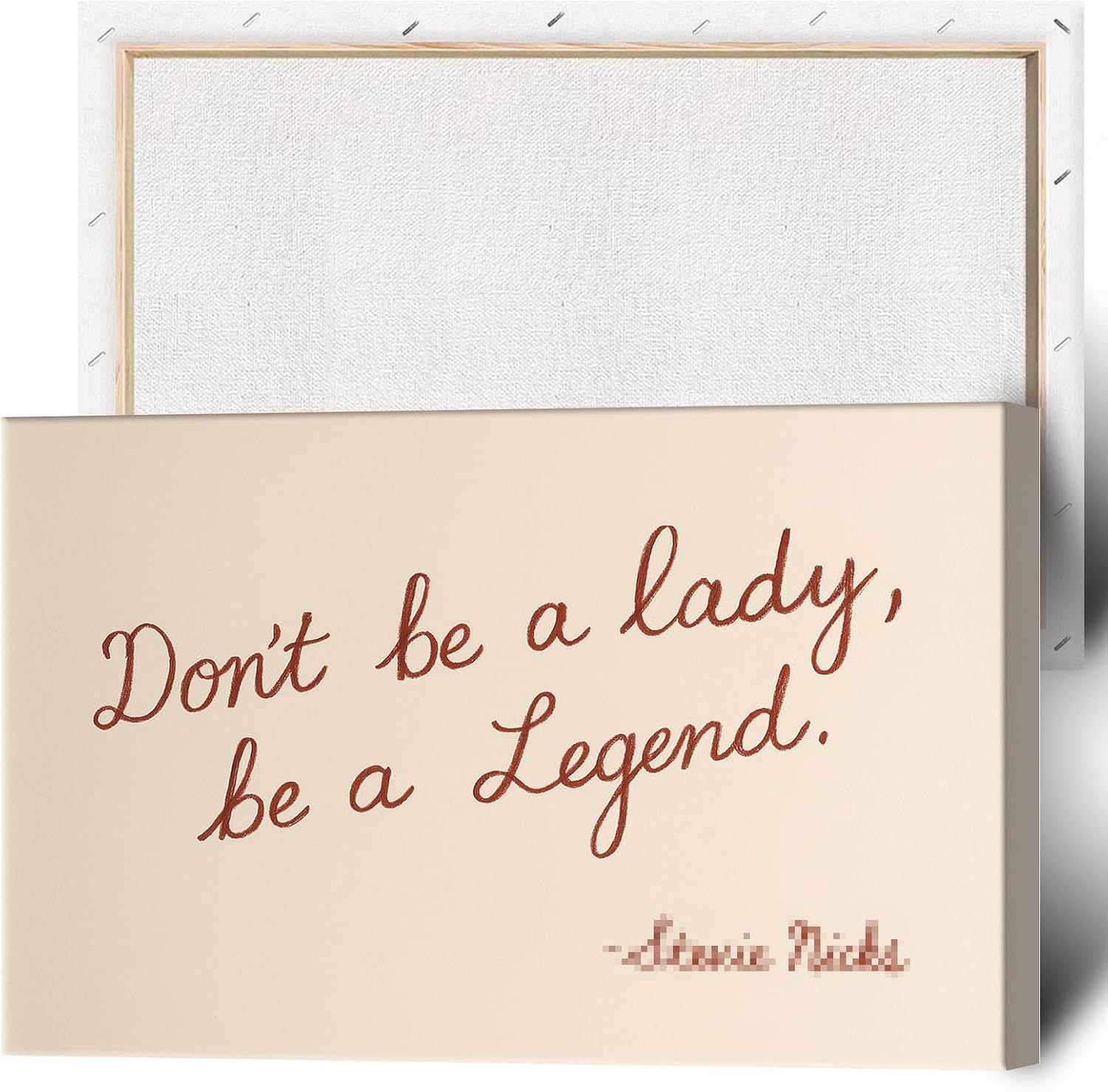 Inspirational Wall Art,Don'T Be A Lady Be A Legend Canvas Poster,Motivational Positive Quote Print,Vintage Wall Decor For Family Living Room Bedroom 16X24 in Wrapped Framed Ready To Hang