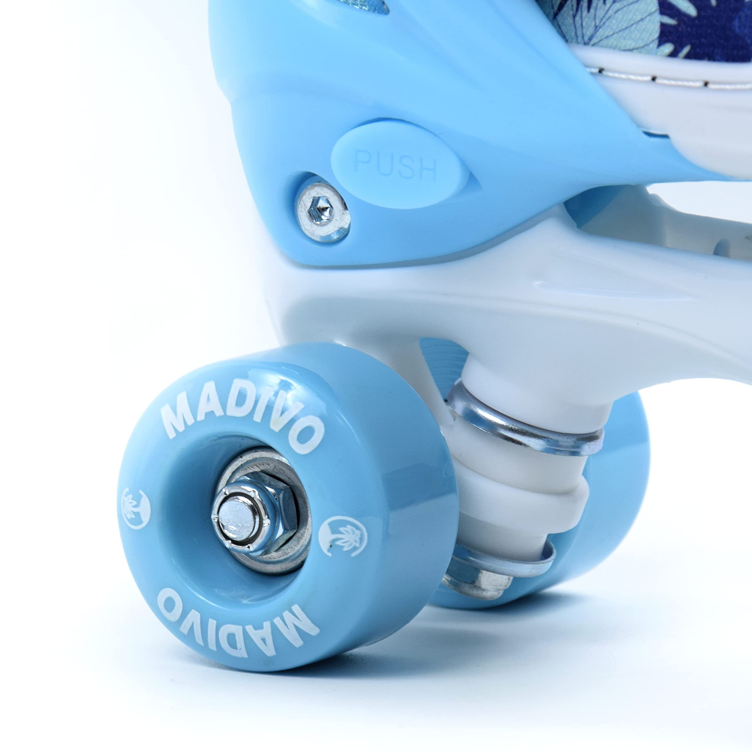 MADIVO Love Kinder Mädchen Rollschuhe VERSTELLBAR | Ideal für Kinder und Jugendliche | Größenverstellbare Roller Skates | Größen: 30-33, 34-37
