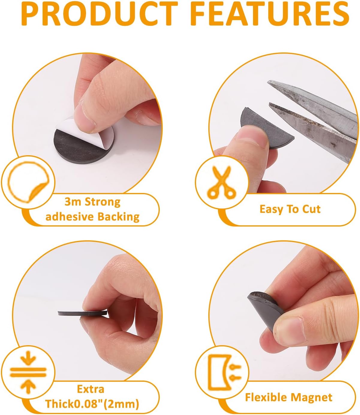 Magnetic Dots with Adhesive Backing 1″ x 0.08″, 120pcs