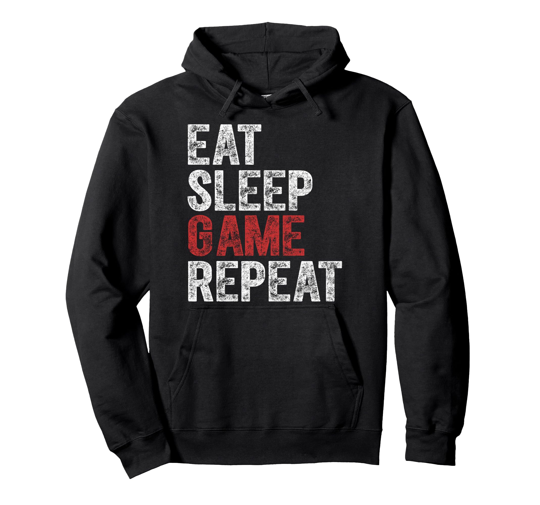 Funny Video Gamer Shirt Eat Sleep Game Repeat Pullover Hoodie