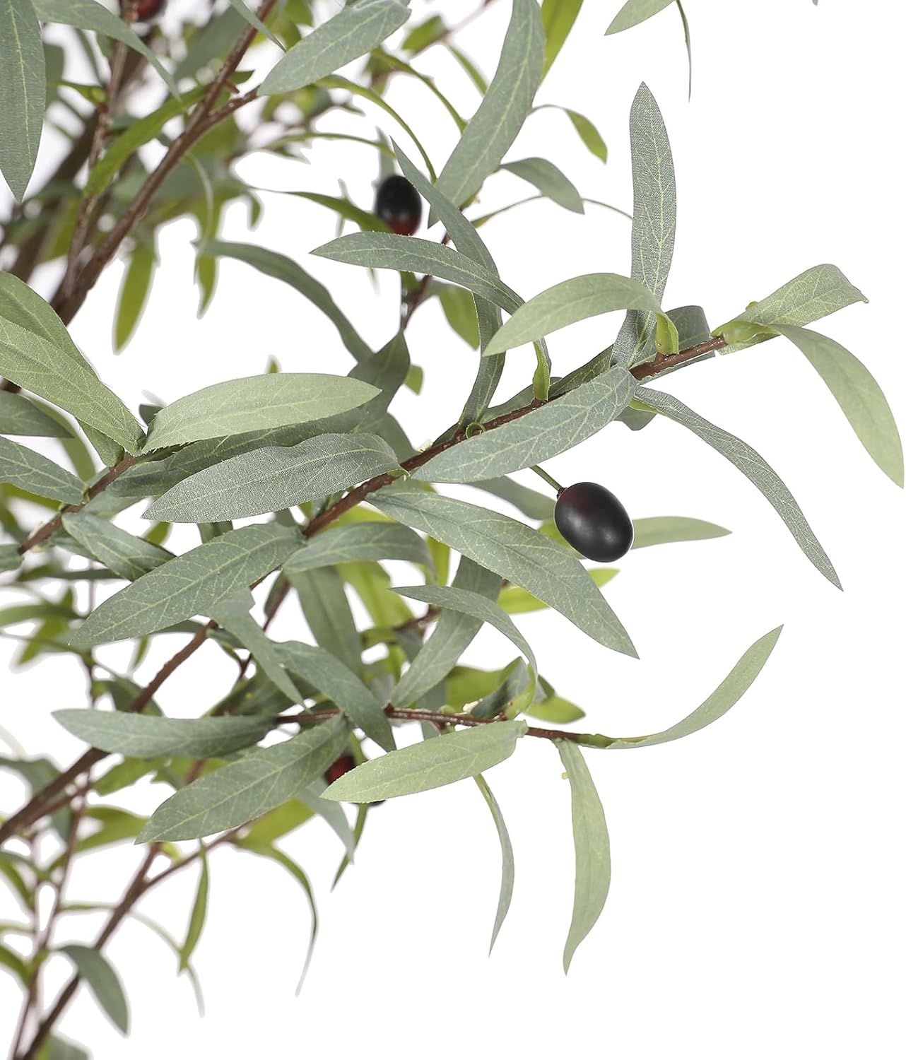 Olive Trees Artificial Indoor, 7FT Tall Faux Olive Tree, Fake Potted Olive Silk Tree with Natural Branches and Realistic Leaves, Artificial Trees for Home House Office Decor