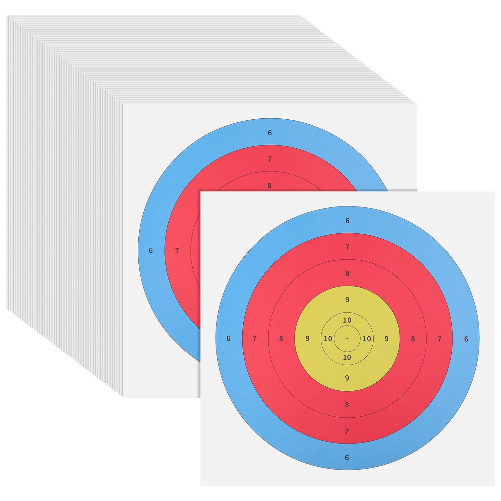 POPETPOP 50 Pcs Archery Paper Targets for Practice Reusable Shooting Targets with Markings Versatile Archery Accessories for Indoor and Outdoor Use