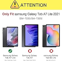 Vista 2 de TSQQST Funda Samsung Galaxy Tab A7 Lite de 8.7 pulgadas 2021 para niños con protector de pantalla Funda protectora de cuerpo completo resistente
