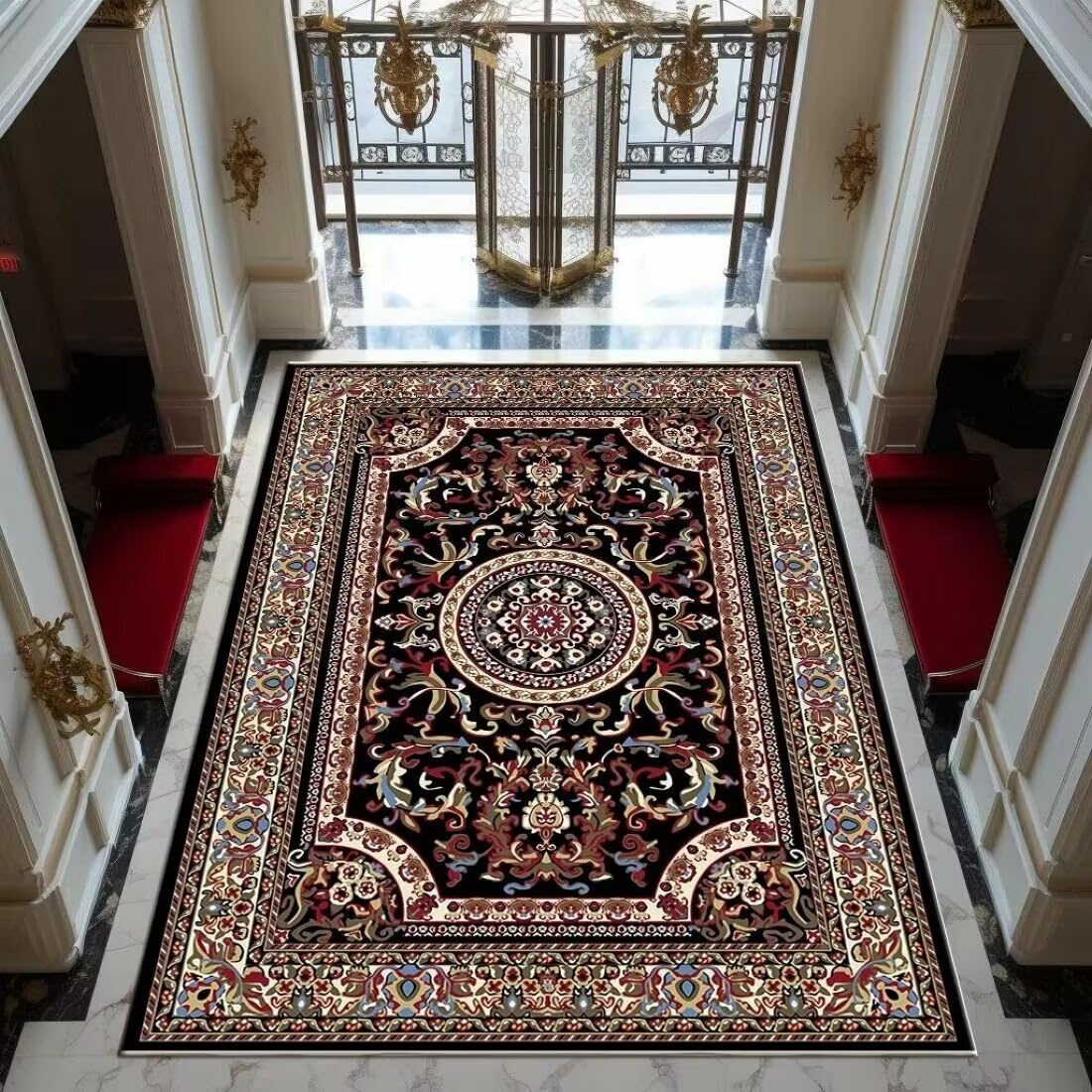 Tapis Priere Pliable De Beaux Accessoires de Hall de Couloir de Tapis rétro sont résistants à la saleté et faciles à Entretenir 70X200CM