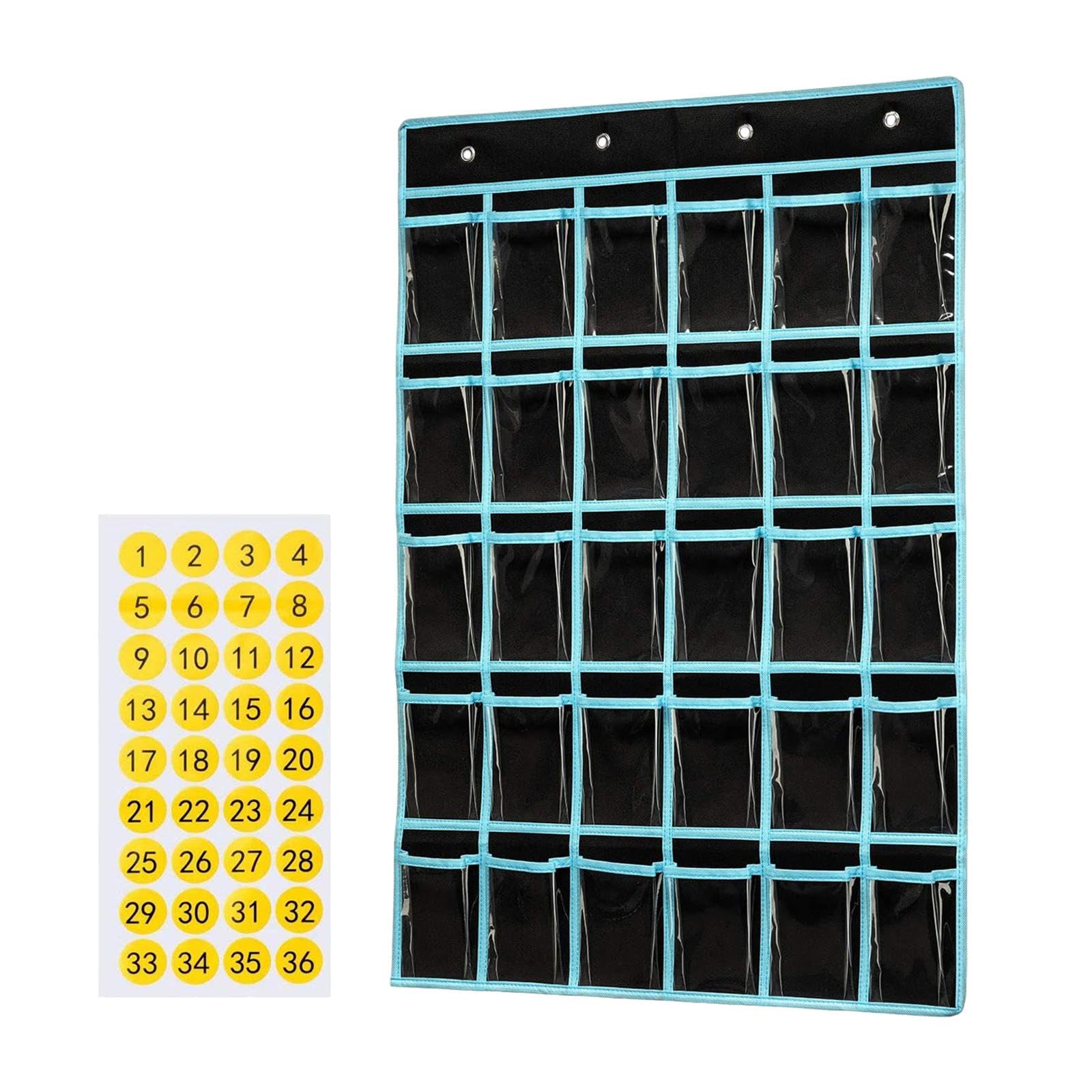 Sac de Rangement pour Tableau de Poche pour Salle de Classe, Mur Porte Placard Suspendu Organisateur Sac de Rangement, Organisation Ménagère Polyvalente, Organisateur de Poche, noir
