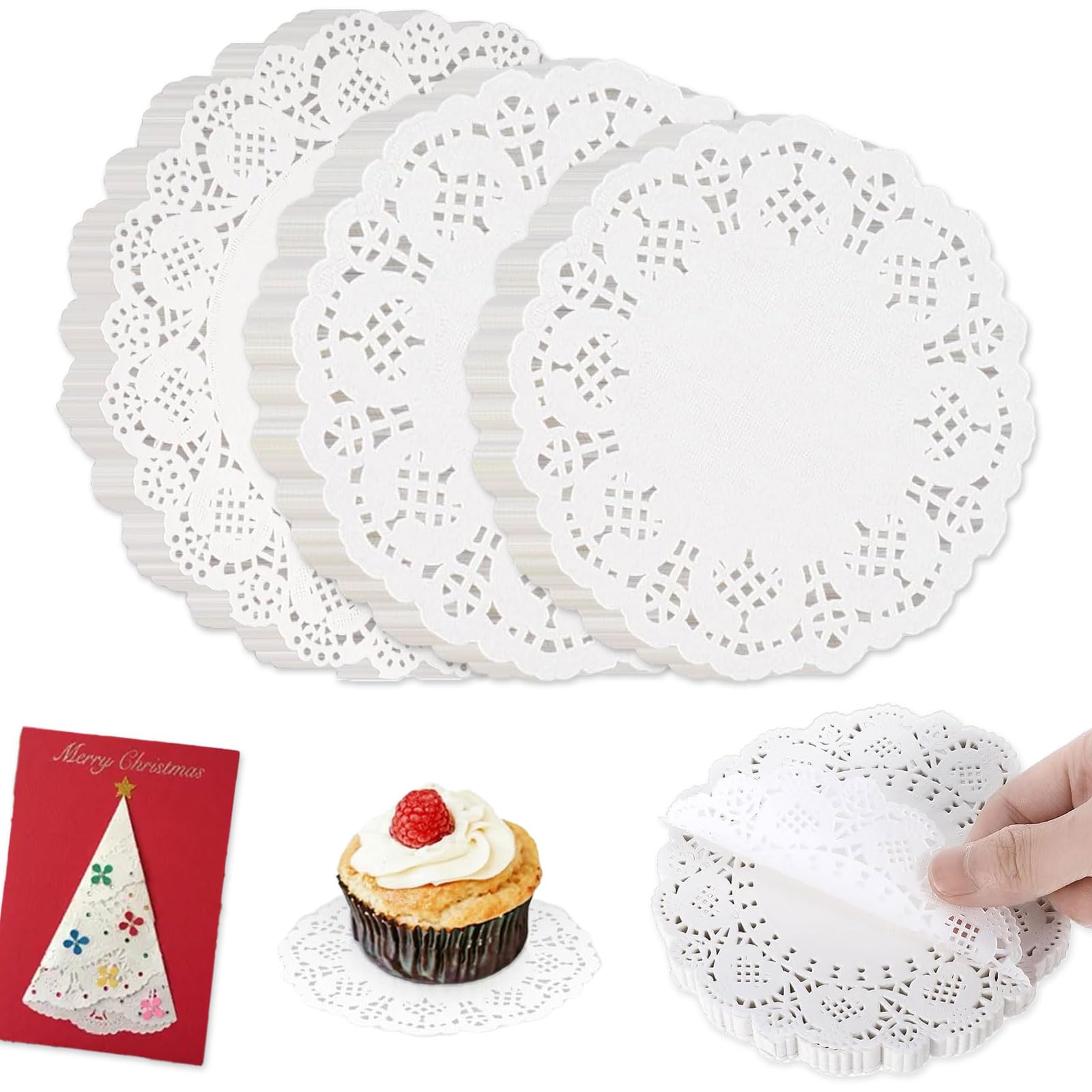 Centrini Di Carta Ovali In Pizzo Bianco | 100 Pezzi USA E Getta | Per Matrimoni, Compleanni E Decorazioni Tavola - Foto 7