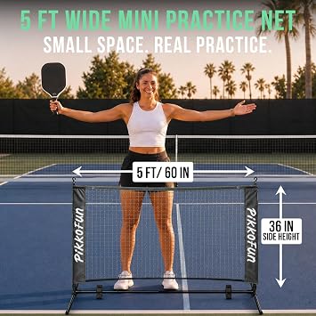 Mini Pickleball Net, 5 FT Portable Dink Practice Net