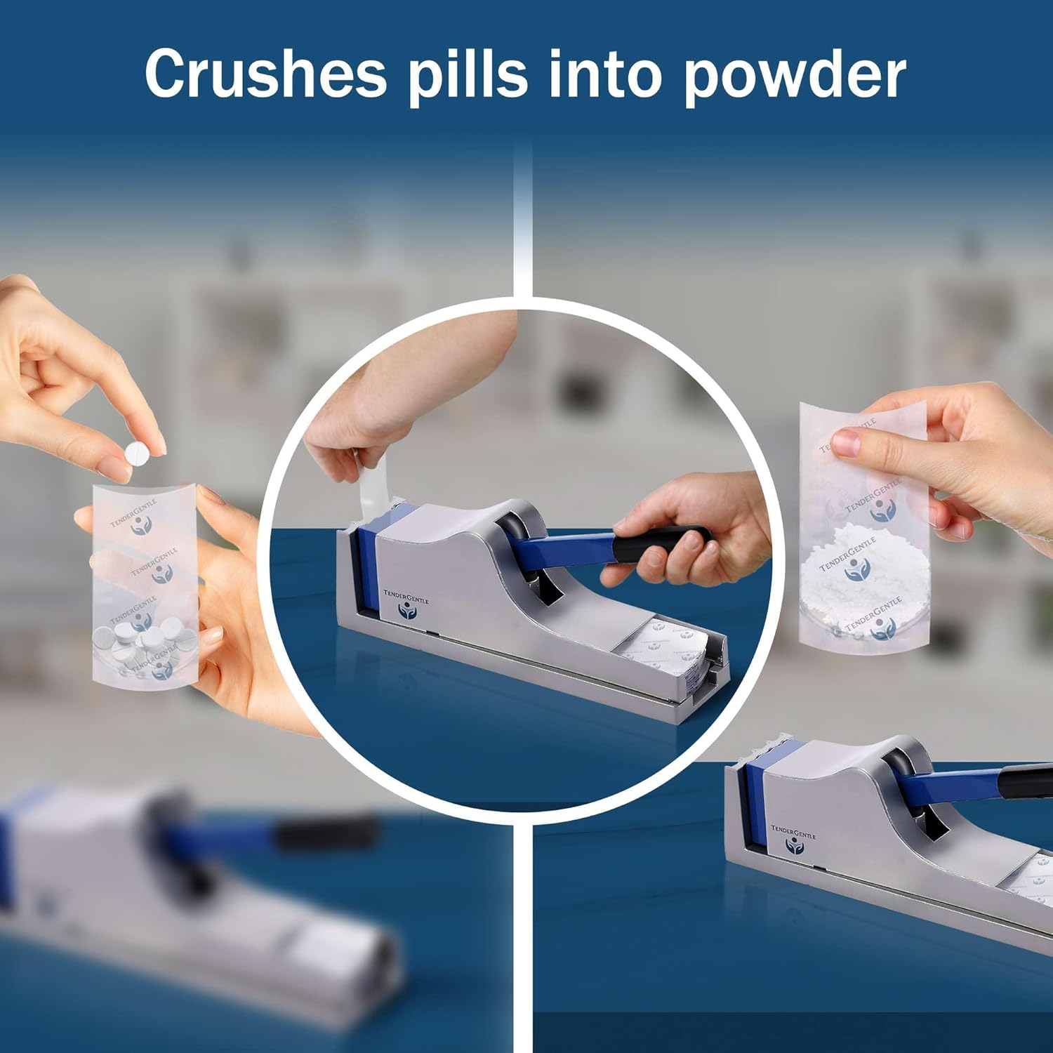 Hospital Grade Pill Crusher - 1 Pill Crusher Grinder for Fine Powder - for Home, Hospitals, and Nursing Homes