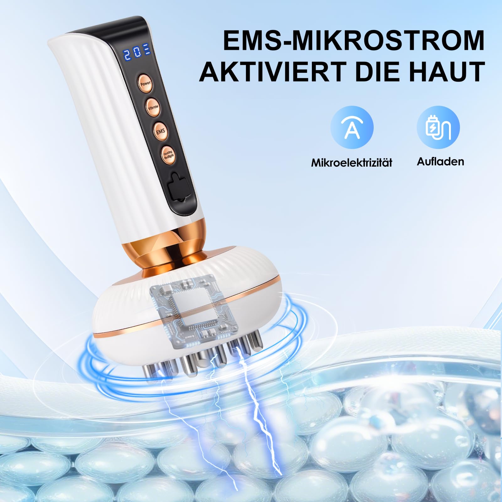 Masseur EMS sans fil avec 20 niveaux de vibration et infrarouge, batterie 3000 mAh, 14 rouleaux, appareil de drainage lymphatique pour jambes et corps
