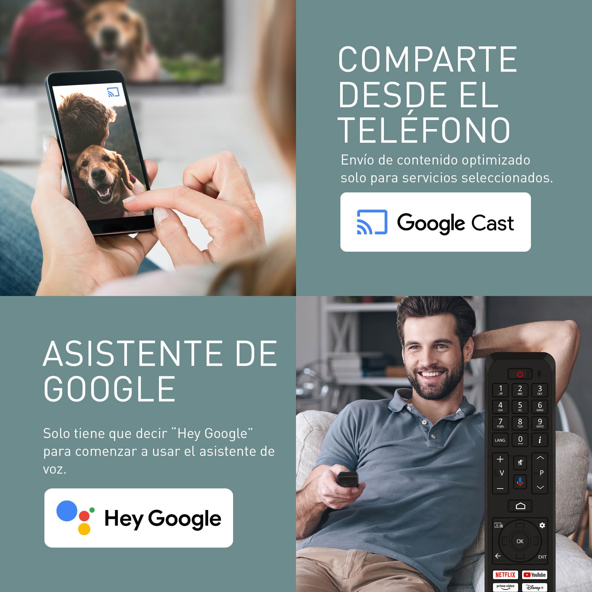 Panasonic TN-43W70AEZ, Serie W70 43 Pulgadas 4K Ultra HD LED Smart TV, 2024, Asistente de Google, Chromecast, Dolby Vision y Atmos, Modo De Juego, Bluetooth, Experiencia Visual Excepcional