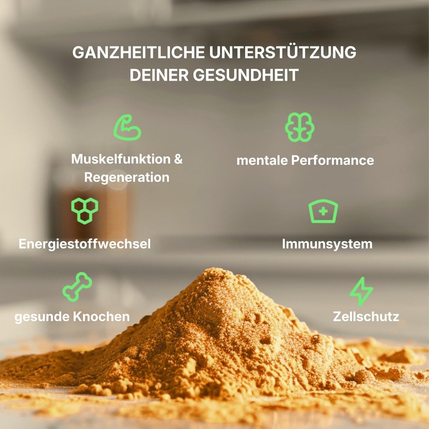 OVATIME NUTRITION The Golden One – Mikronährstoff Komplex – 55+ hochdosierte Inhaltsstoffe mit nur einem Löffel – für Energie, Konzentration & Immunsystem