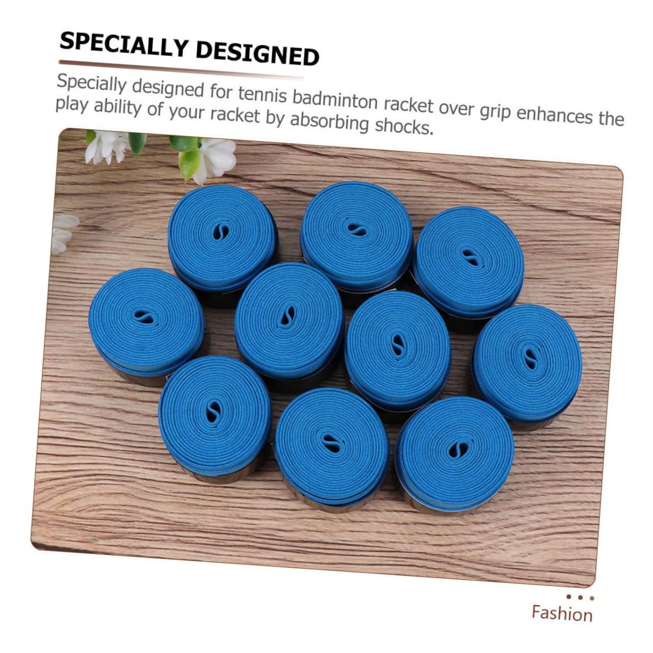BESTonZON 12pcs Tennis Racket Sweatband Replacement Grip Tape for Tennis Squash Badminton