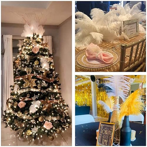 Miniatura 7 de Ballinger 24 plumas de avestruz de 10-12 pulgadas y 12 plumas de avestruz de 12 a 14 pulgadas para bodas, fiestas y hogar