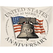 ZEYGC Liberty Bell 250,Independence Day Tapestry, Polyester Print Wall Hanging, Tapesties for Bedroom Dorm Living Room, Aesthetic Home Decor for Adults And Family 30"x40"
