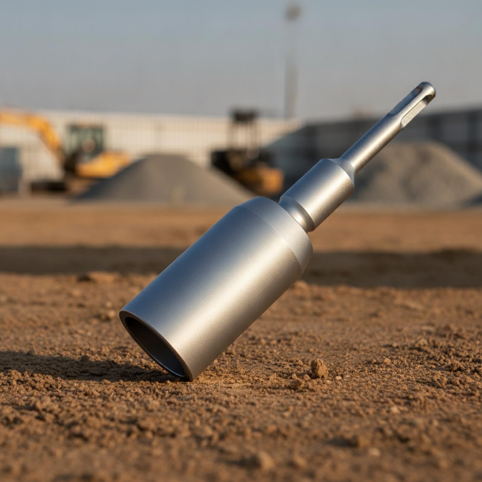 Ronyme Adaptador Martillo para Hincar Tierra con Vástago Redondo Acero al Carbono para Instalaciones Eléctricas y Trabajos a Tierra Acuado para Taladros Rotativos y Uso Profesional, 21MM