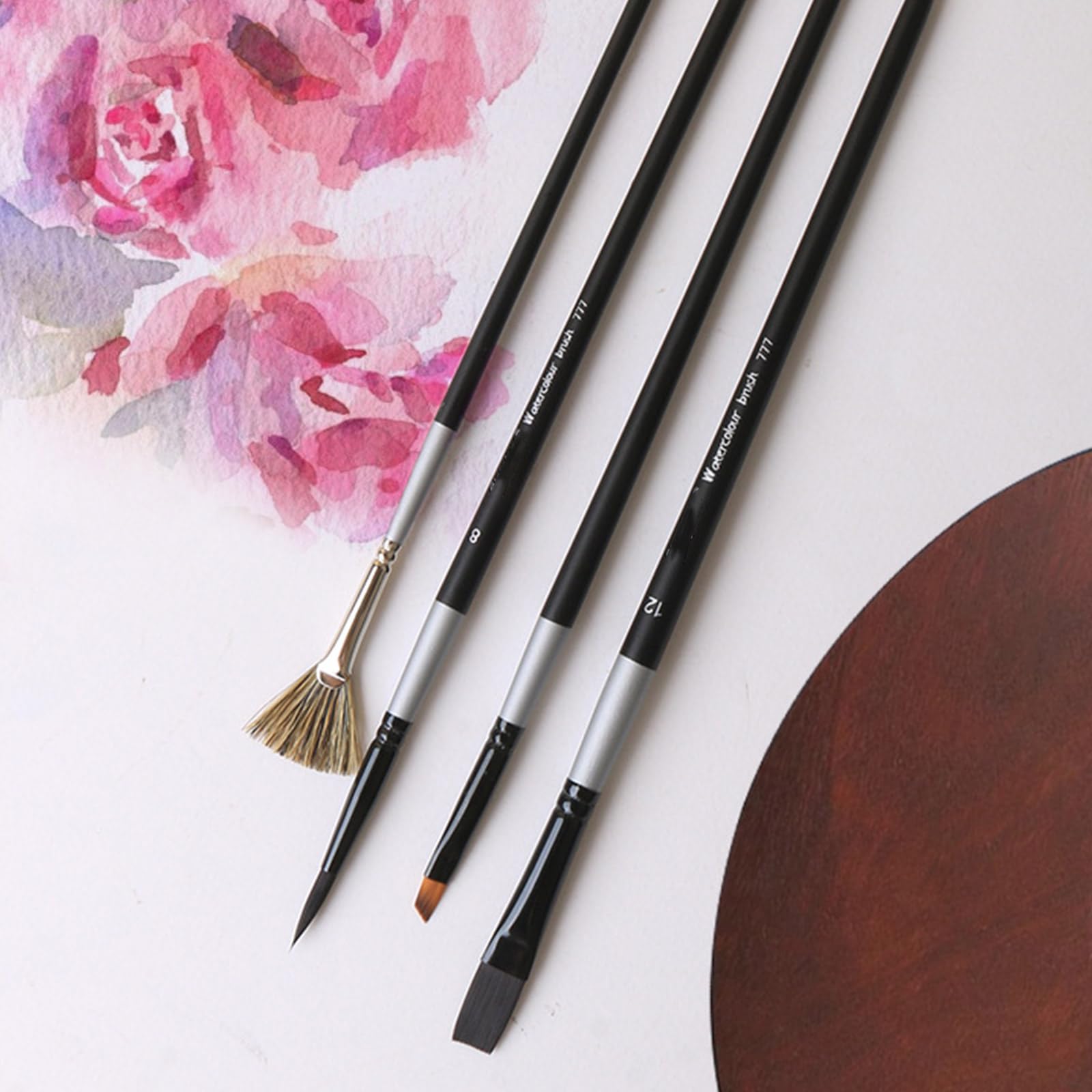 11 pinceles de pintura de artista para acuarela, acrílico, óleo, pintura rupestre, pintura corporal, con estuche organizador, suministros de arte para artistas