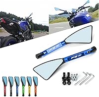Vista 2 de Para Yamaha FZ8 FZ-8 Espejo de motocicleta CNC retrovisor lateral (color negro)