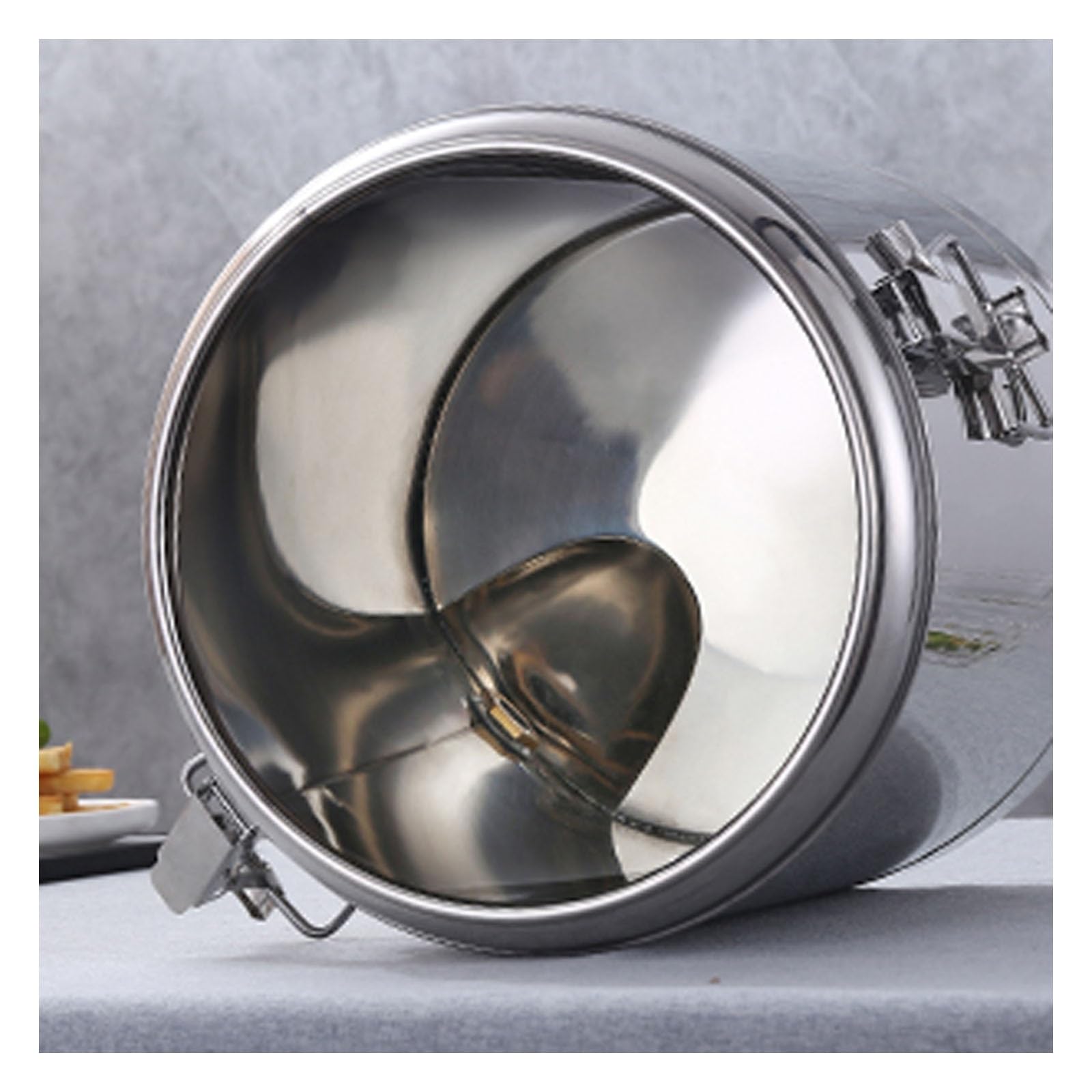 Cubeta aislante para calentar alimentos, recipiente hermético de acero inoxidable de 10 L para granos y harina, contenedor de transporte térmico para restaurantes y cantinas
