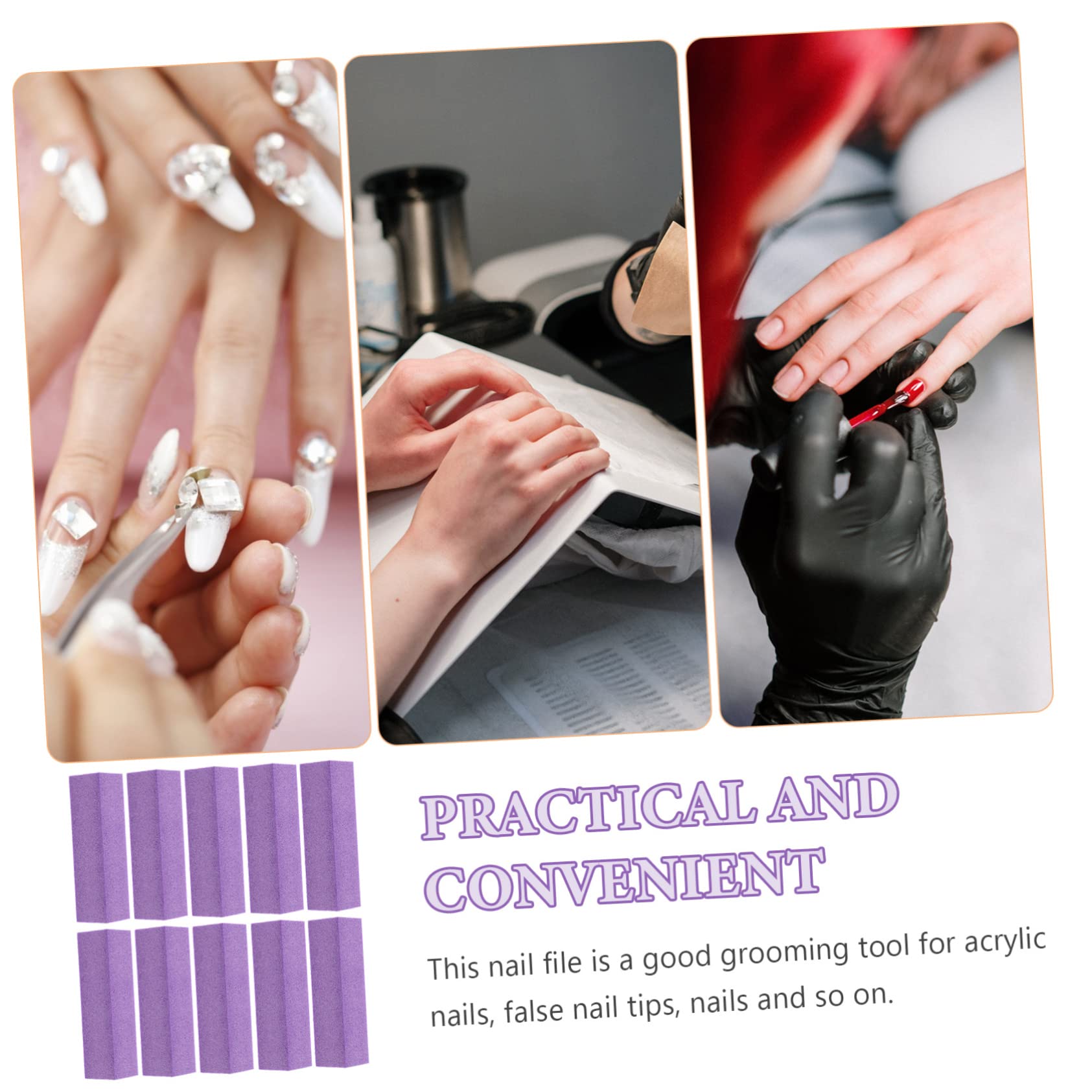 FRCOLOR 40piezas Bloques De Pulido De Uñas Profesional Limas De Manicura y Pedicura Herramientas De Arte De Uñas Esponjas Suaves
