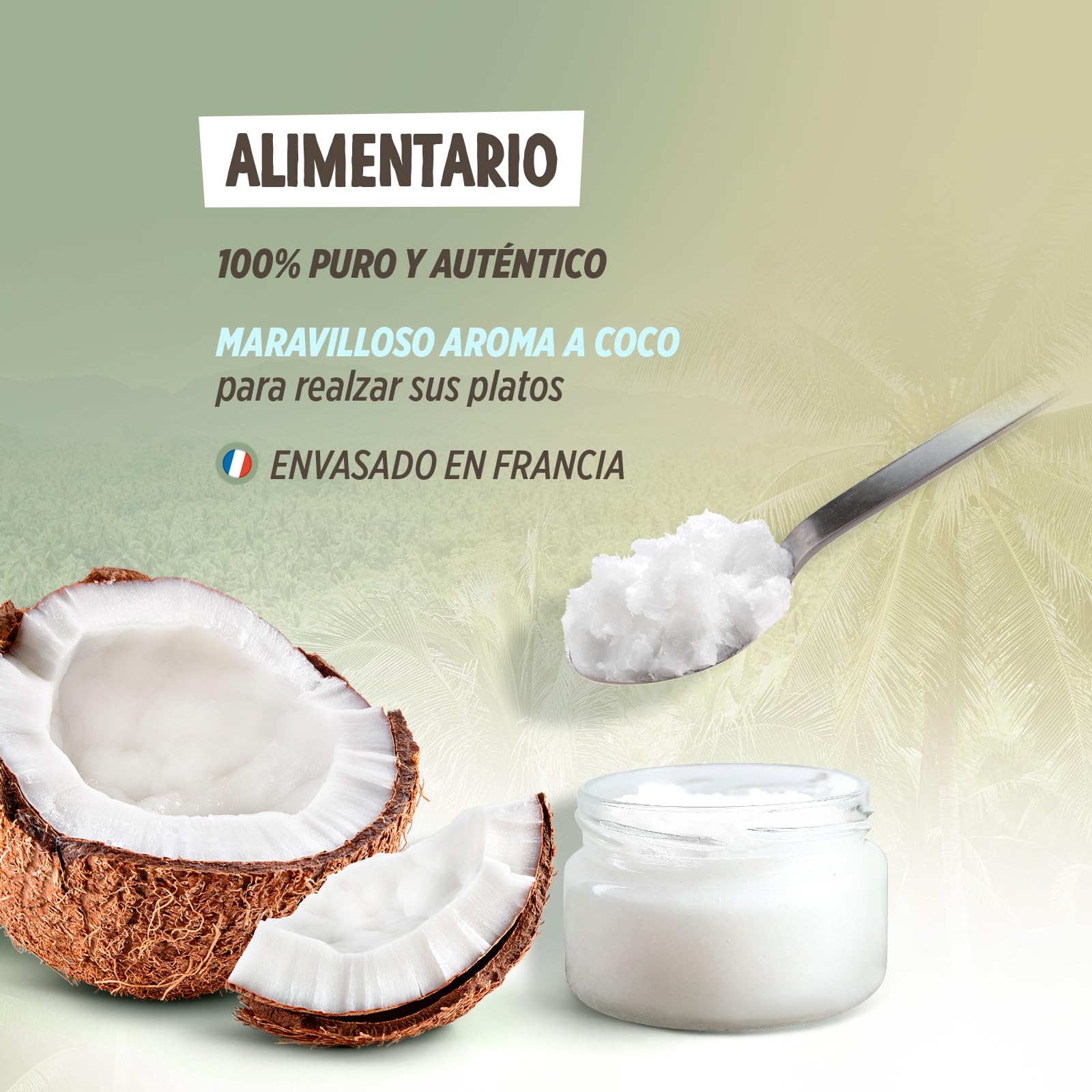 Aceite de Coco Virgen Orgánico 1 L Prensado en Frío Virgen Extra