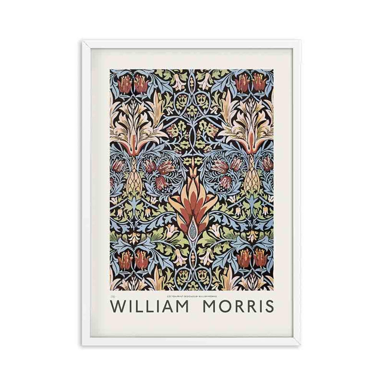 Dittelle William Morris Quadro su Tela Stampa Poster The Victoria and Albert Museum Exhibition London Underground Wall Art Nouveau Decor 50x70cm-6 Pezzi Senza Cornice