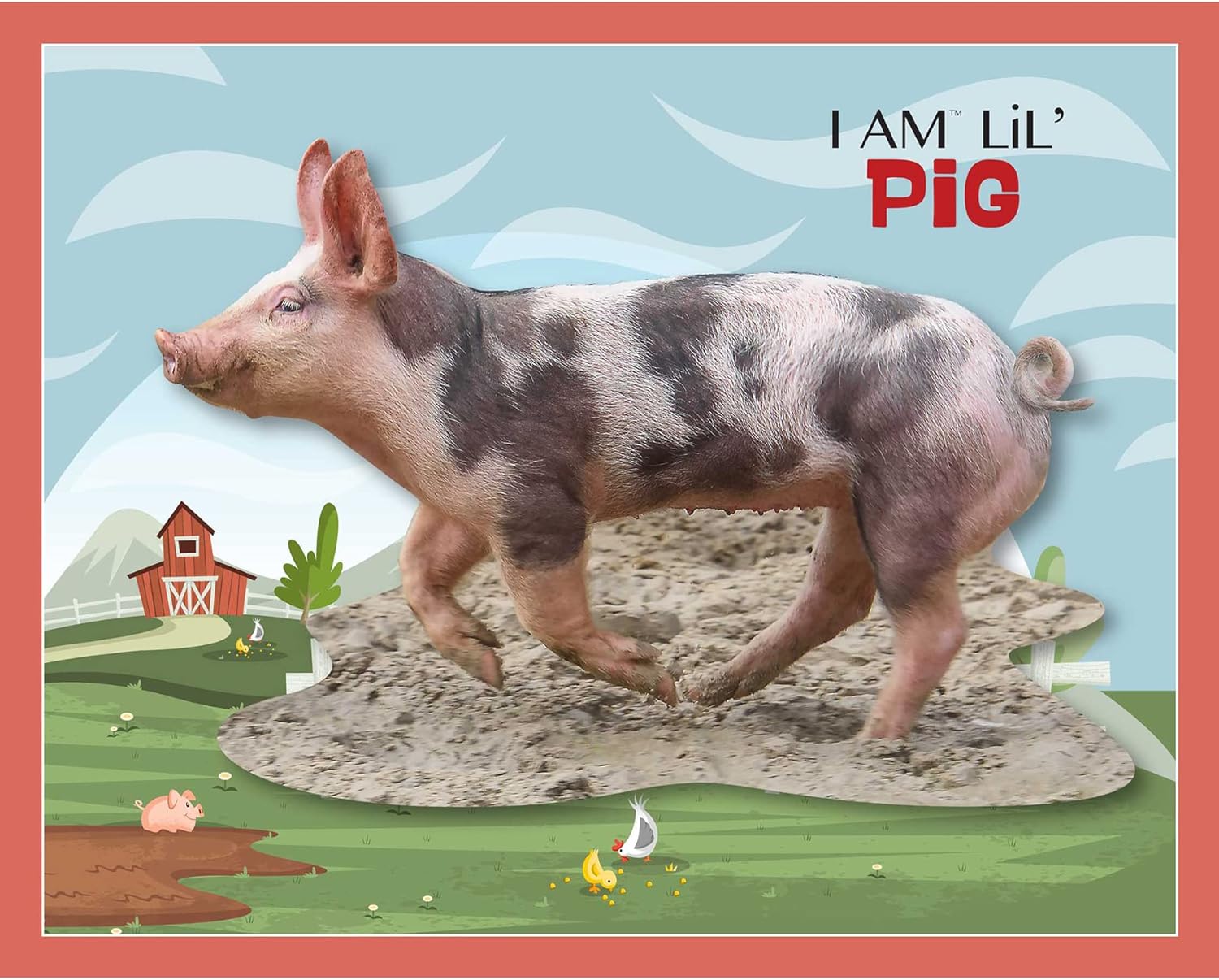 Madd Capp LiL' PIG 100 Piece Jigsaw Puzzle For Ages 5 And Up - 4019 - Unique Animal-Shaped Border, Poster Size when completed, Oversized Pieces For Easy Handling, Includes Educational Fun Facts