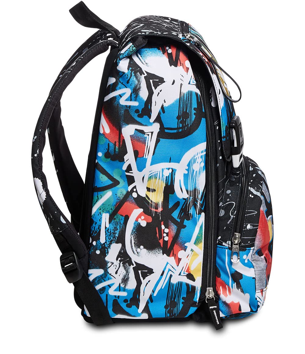 Seven Zaino Scuola Estensibile, Nero, Navybush Boy, Zaino Doppio Scomparto, Scuole Elementari e Medie, Bambini e Ragazzi