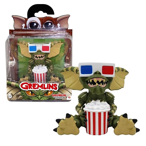 Bizak Gremlins Figura de Vinilo 10 cm Gremlin con Palomitas, muñeco rígido Coleccionable, Producto Oficial