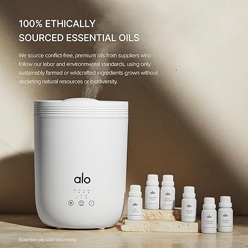 Miniatura 5 de Alo Difusor Aura  Difusor de aceite esencial y humidificador de niebla fría  Funcionamiento silencioso  Cubre 700 pies cuadrados  Hasta 22 horas de