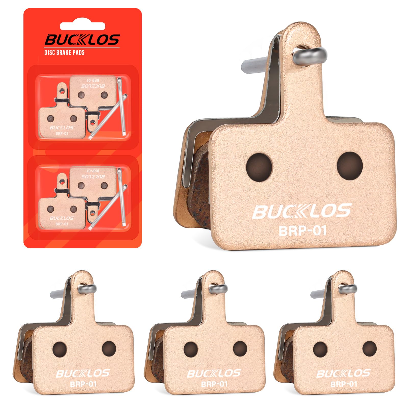 AEYINO Bike Brake Pads 4 Pairs for TRP Tektro Shimano MT200 Deore Br-M575 M525 M515 T615 T675 M505 M495 M486 M485 M475,Disc Brakes Pads for Mountain/Electric/Road/MTB
