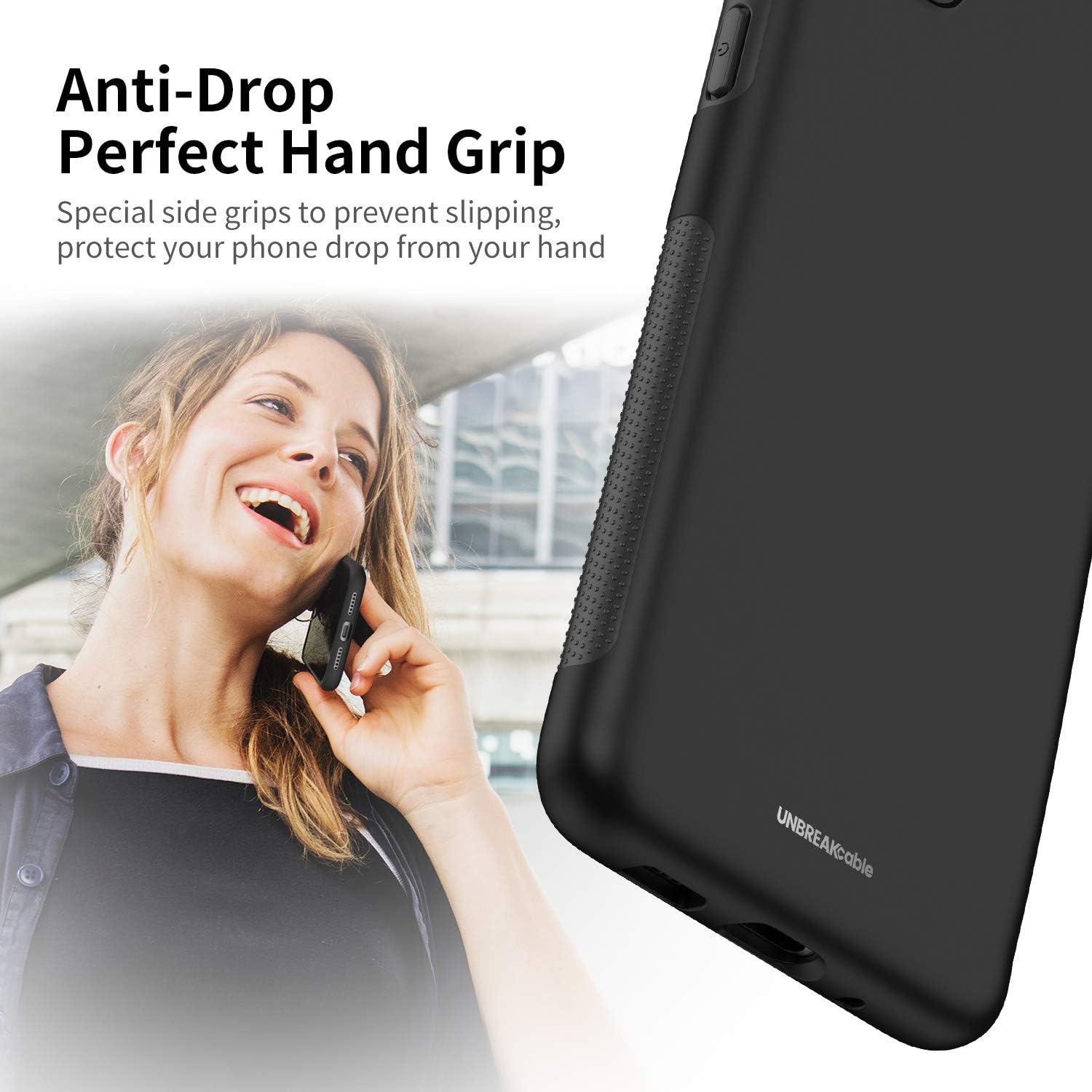 UNBREAKcable Case for Galaxy S20 Case/Galaxy S20 5G Case (2020) 6.2 inch Soft Frosted TPU Ultra-Slim Stylish Protective Case for Galaxy S20 [Drop Protection, Non-Slip] - Matt Black