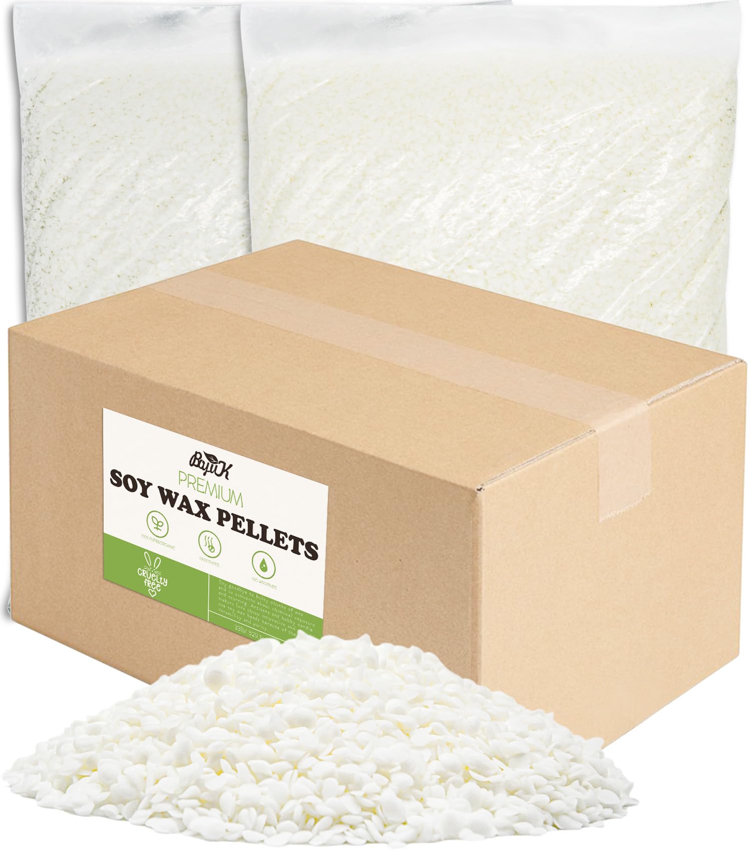 BOYUJK Sojawachs für Kerzen,Premium Natural Candle Wax, Kerzenwachs für Kerzen