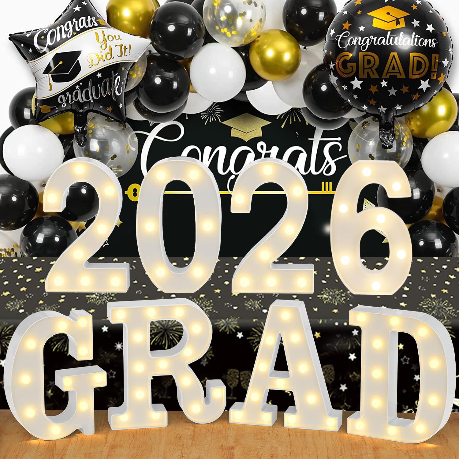 Photo 1 of 8 LED Marquee Letter Lights GRAD 2026 Sign