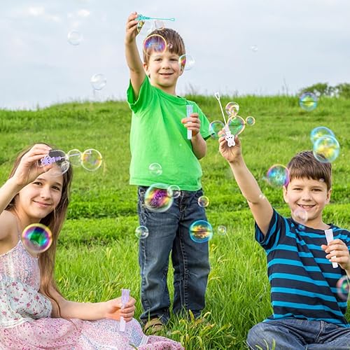 Miniatura 6 de JOFONY 24 varitas de burbujas de Pascua, 4 diseños de burbujas a granel para uso diario, celebración de Pascua, cumpleaños, graduación, ducha,