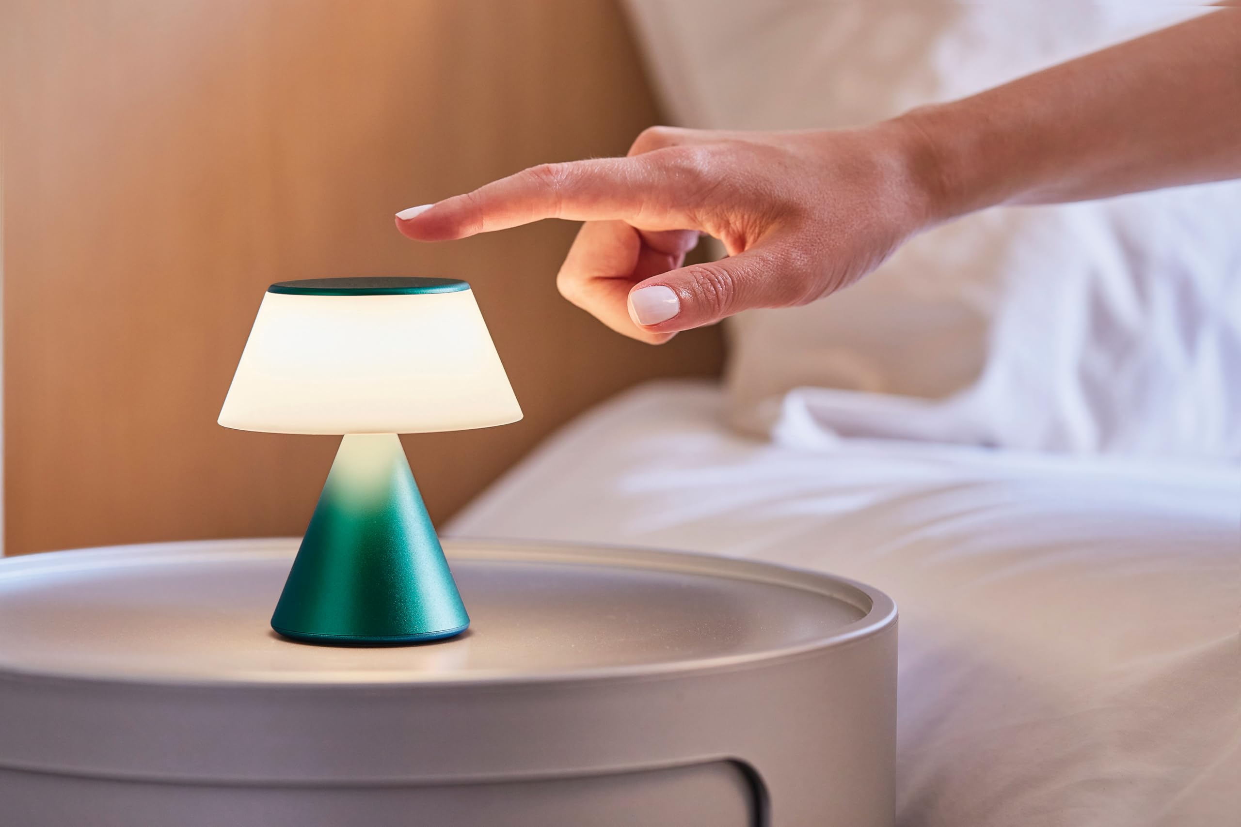 Lexon LUMA S Touch Bedside Lamp, Wireless Night Light with Adjustable Brightness and Multi-Lamp Synchronization, 9 LED Colors - Image 2