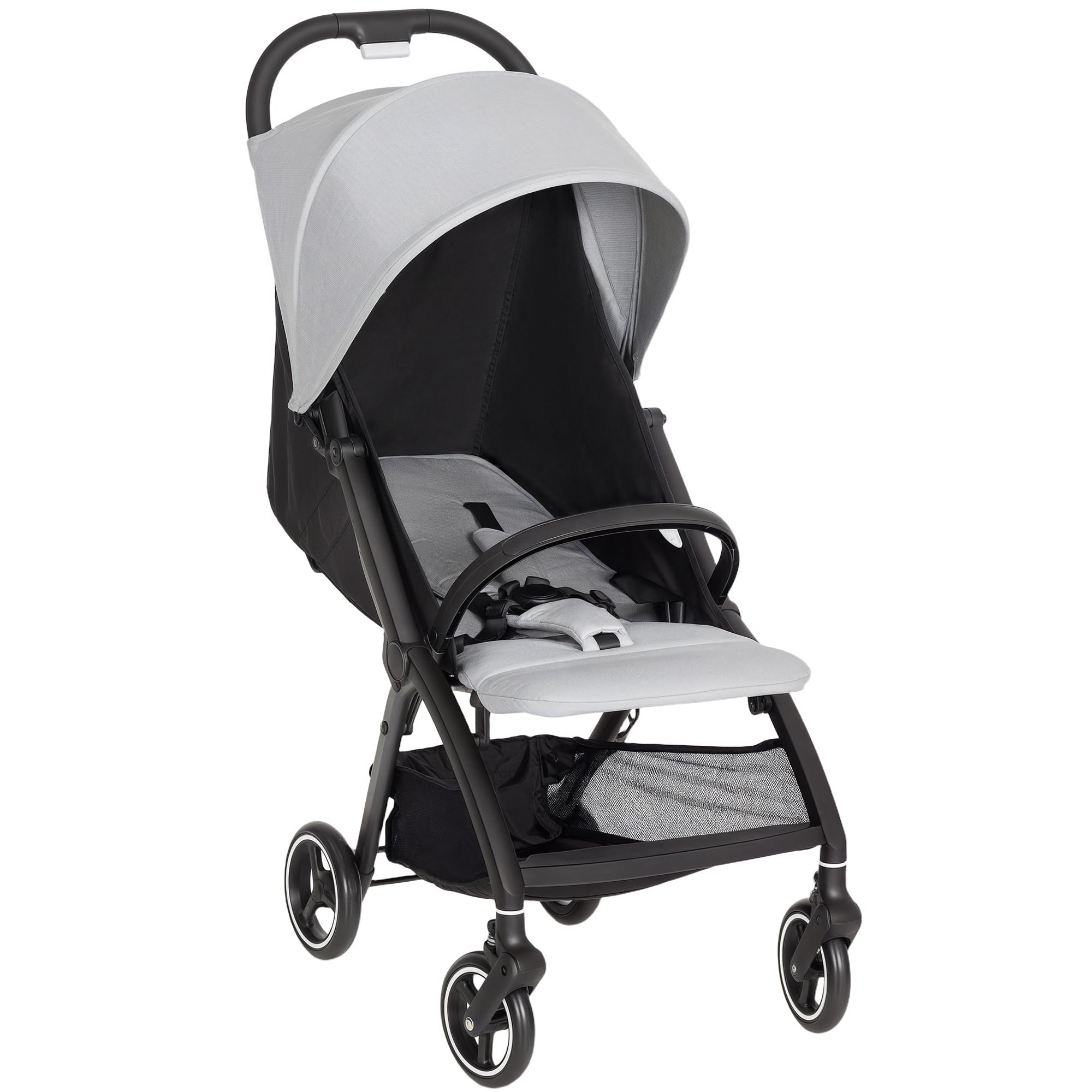 George Light Grey Aiyaplay Travel Stroller With Canopy,