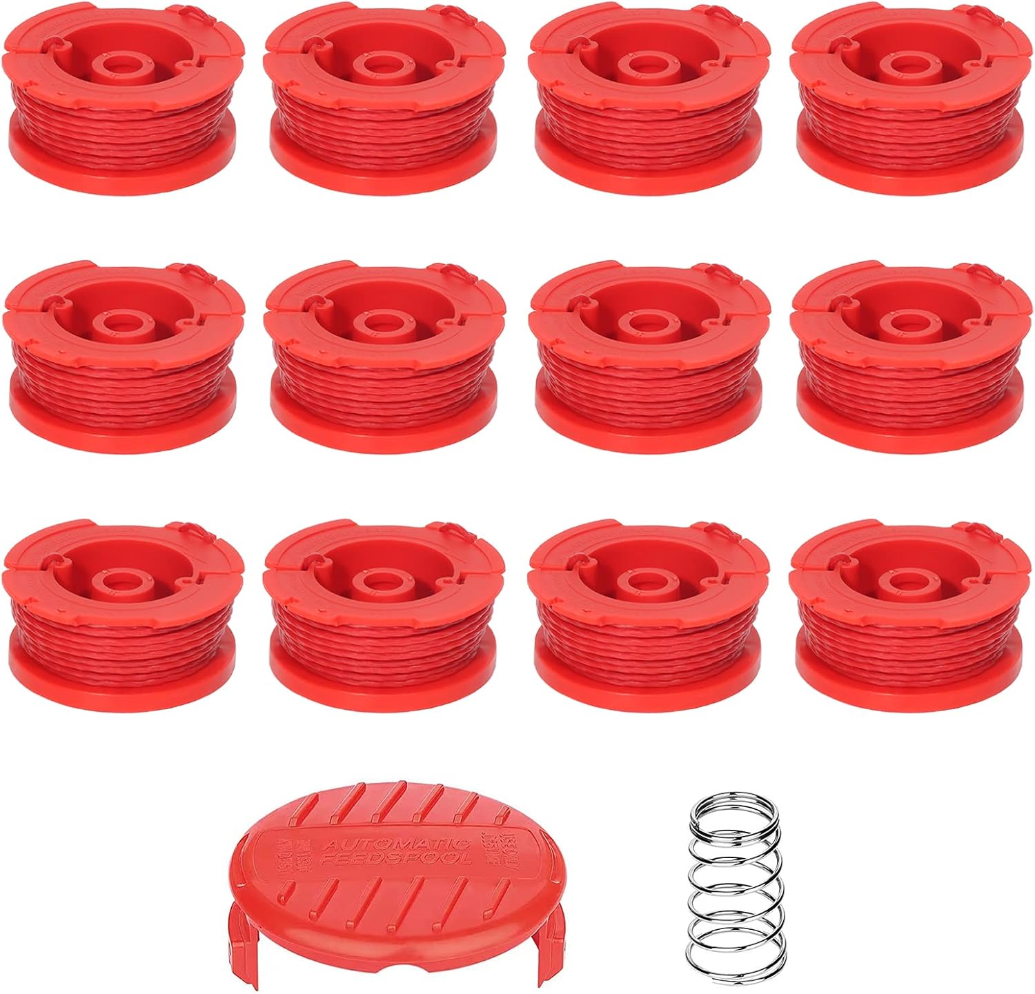 CMZST080 CMZST0803 8pcs String Trimmer Line(0.08",20Ft) with Cap Head,Weed Eater Wacker Replacement String Line,Compatible with Craftsman CMCST910 Series, CMCST910M1 CMCST910B