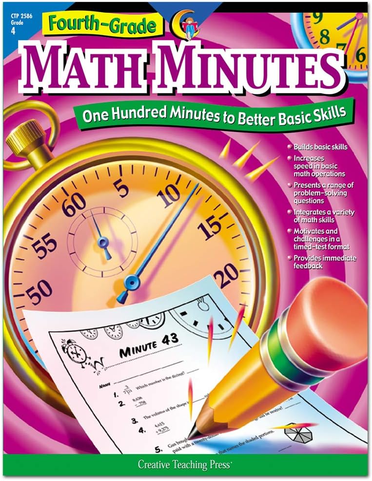 Creative Teaching Press® Math Minutes Book, Grade 4