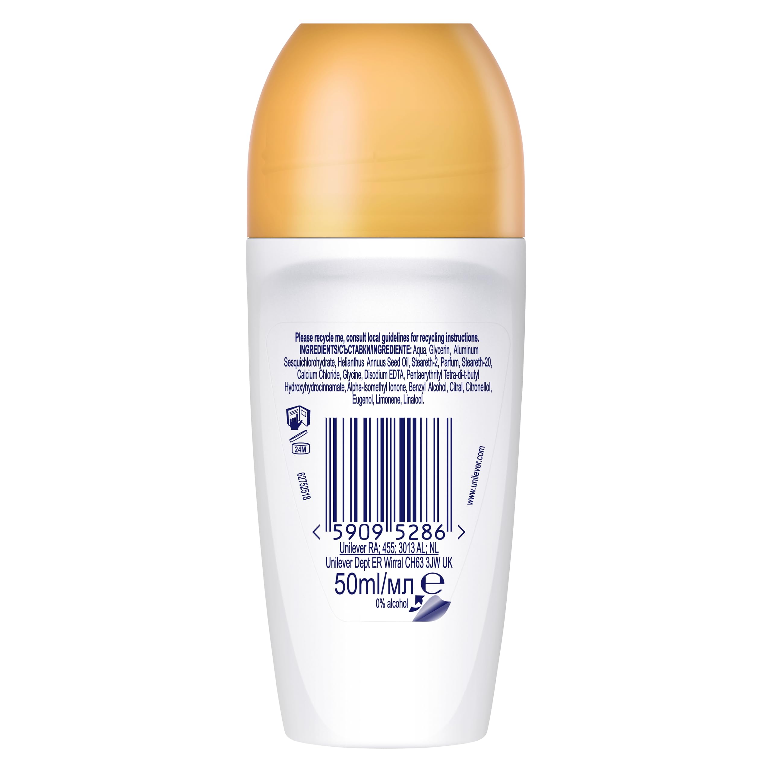 Dove Advanced Care Passion Fruit Antitranspirant-Deodorant Roll-On - Dreifache Feuchtigkeitswirkung, 48-Stunden-Schutz, Für Damen Und Herren, 6 x 50 ml