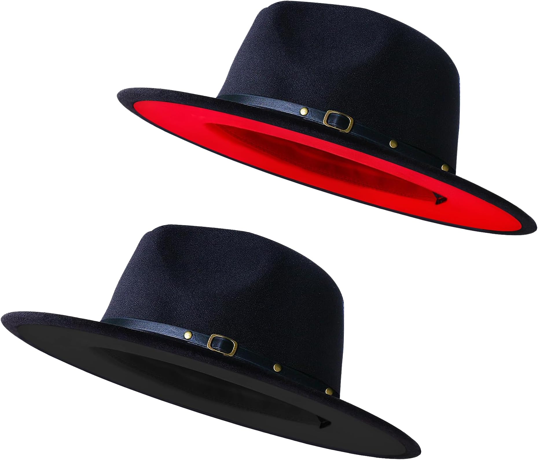 SAJUZENWomens & Mens Fedora Hats, Wide Brim Fedora Hats for Women Men