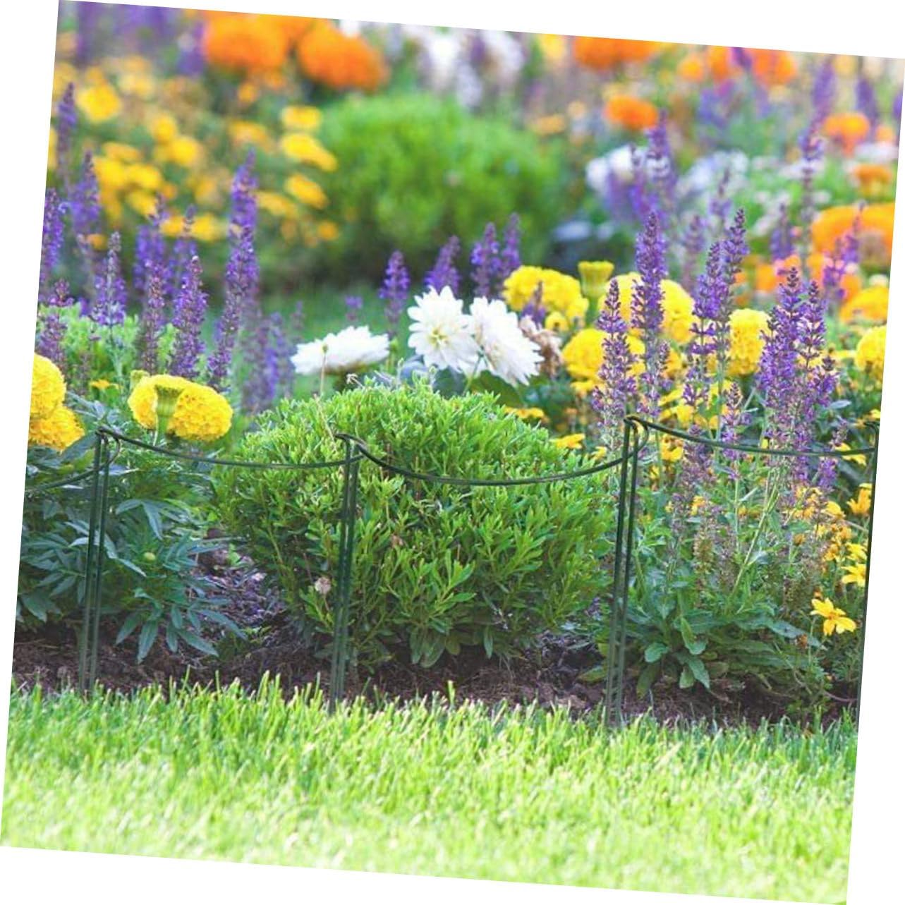 6pcs Garden Staples Iron Plant Supports Half Round Flower Support Frame