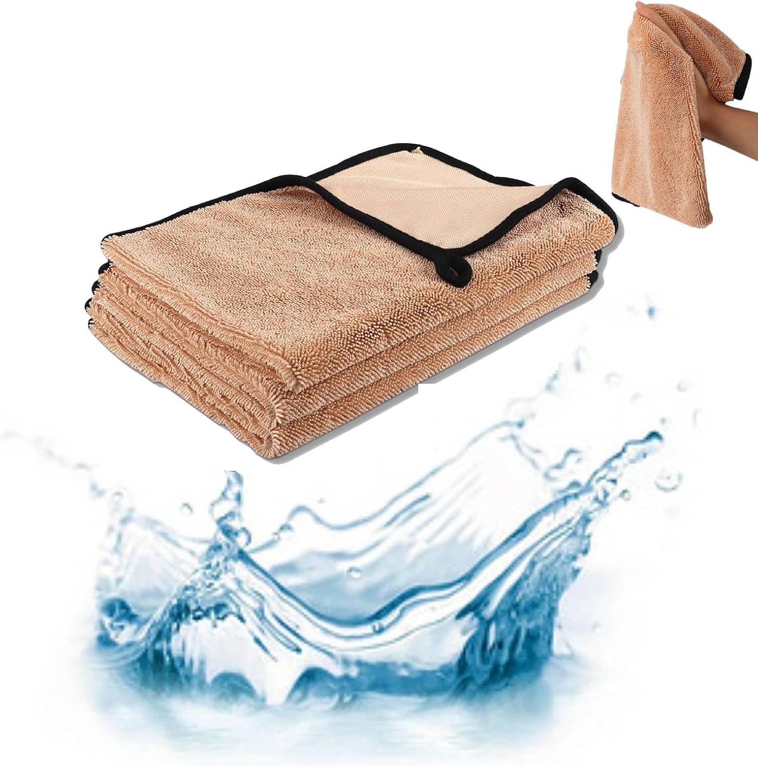 3 Pcs Shiny Wipes Shower Cleaning Cloths,Shiny Bath Drying Towel for Shower,Super Absorbent Microfiber Bath Towels,Car Drying Towel Microfiber Cleaning Cloth for Home Office Car,23.62×15.74''