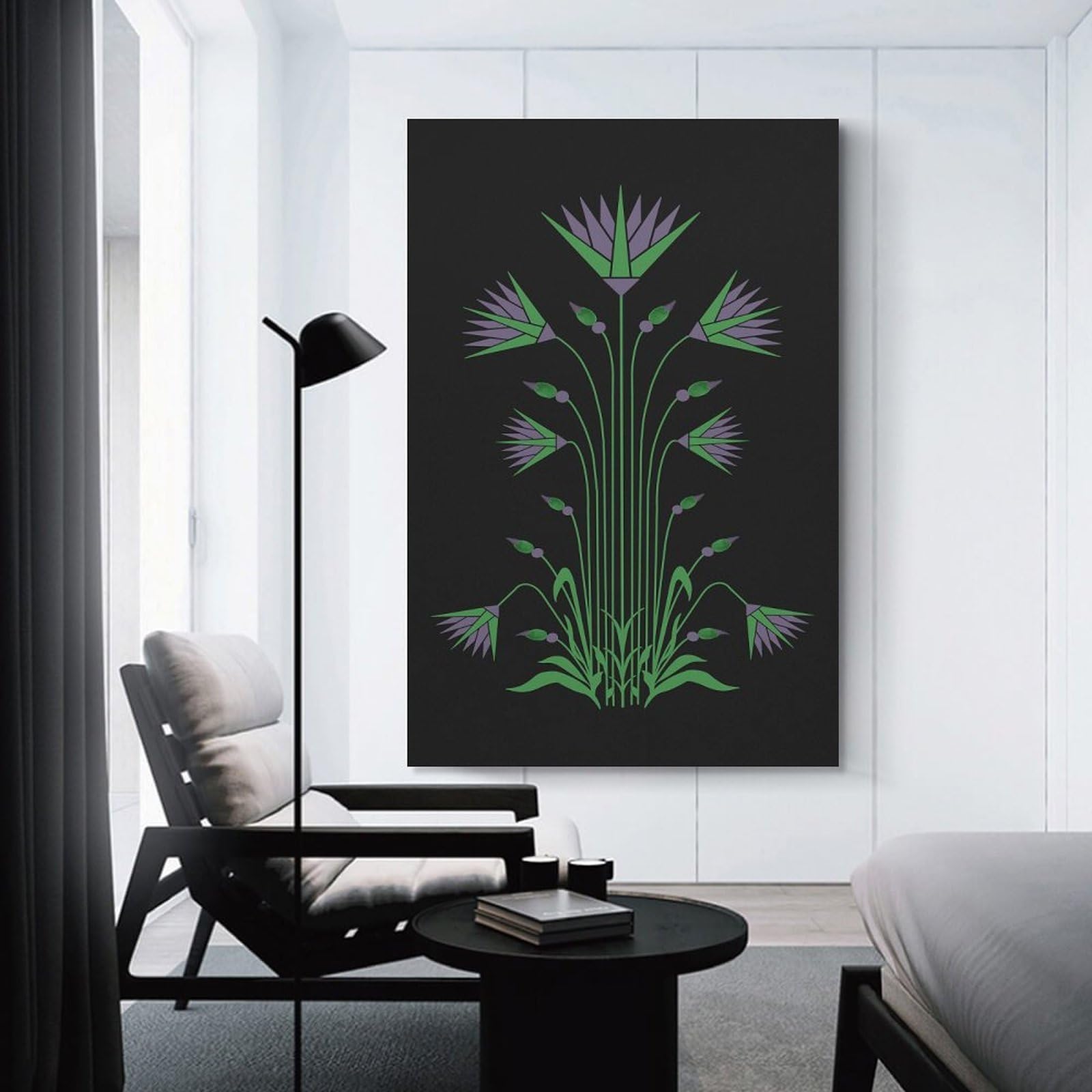 Junmoney Decorative Canvas Print Flower Folly No5, 24x36inch(60x90cm), for Entrance Walls, Hall Decor Or Foyers, A Stylish Accent for Home Entrances