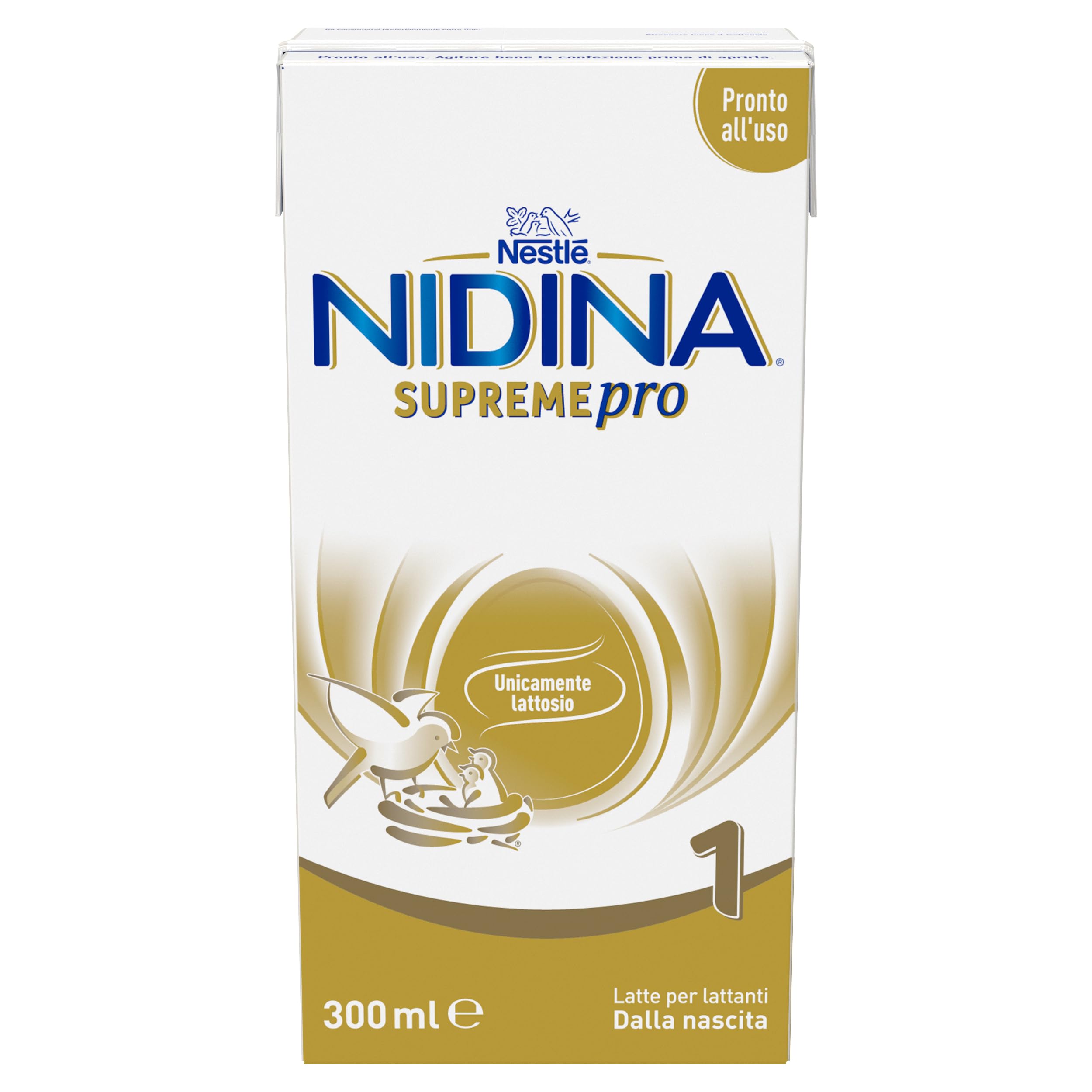 NIDINA SUPREMEpro 1 Latte per Lattanti Liquido dalla nascita, 12 Brick da 300ml (3,6L)