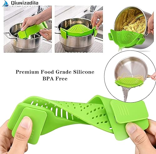Miniatura 4 de Colador de alimentos de cocina con clip para espaguetis, pasta, carne, frutas, verduras. Colador de alimentos de cocina de silicona para ollas y