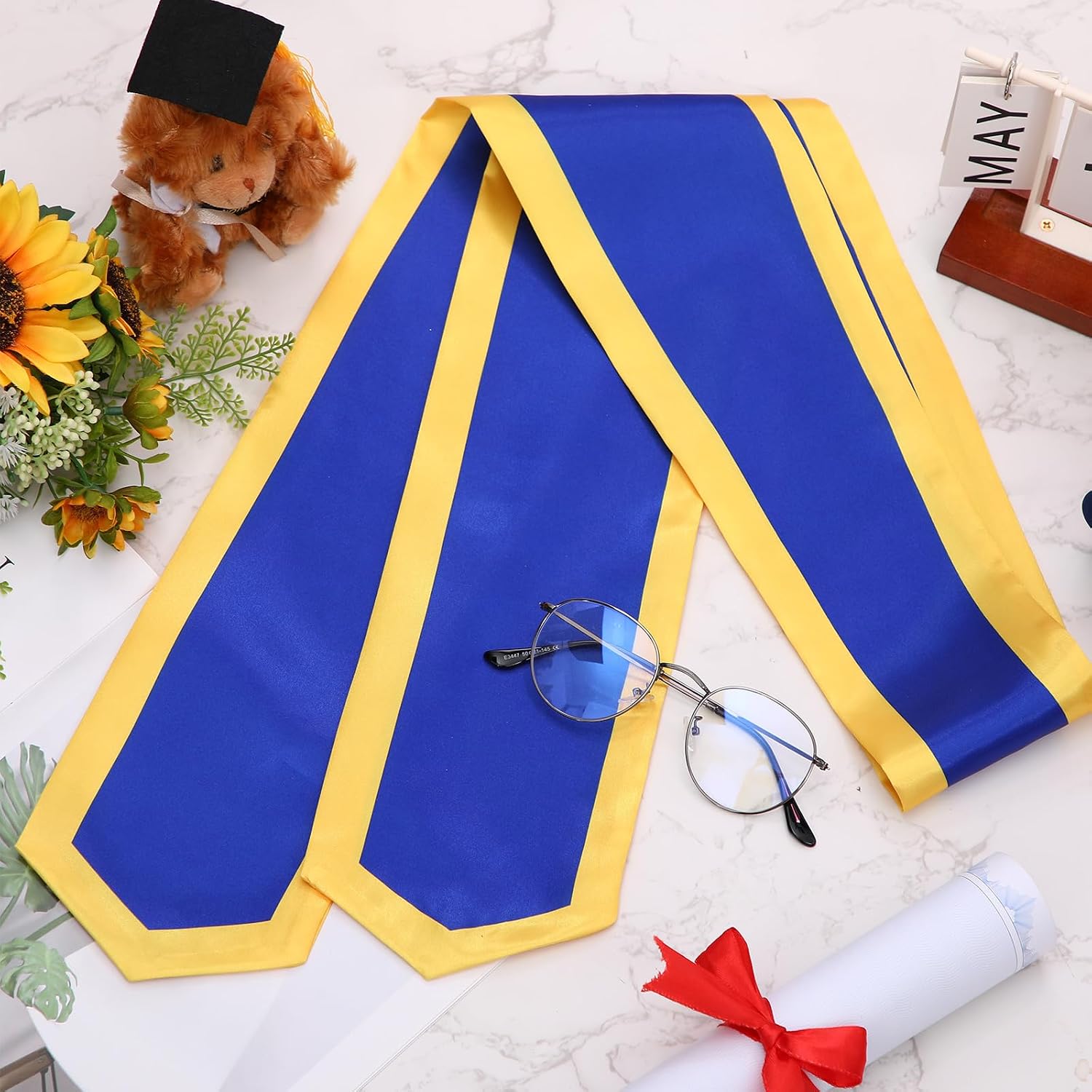 WILLBOND 6 Pieces Graduation Stole Sash Class of 2026 Unisex Adult Honor Stole Sublimation Congrats Grad Sash 60 Inch