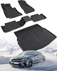 Tapetes Para Coche JoyLamoria Footprint, Impermeables Y Antideslizantes, Juego De 4 Piezas Para Todo Tipo De Clima