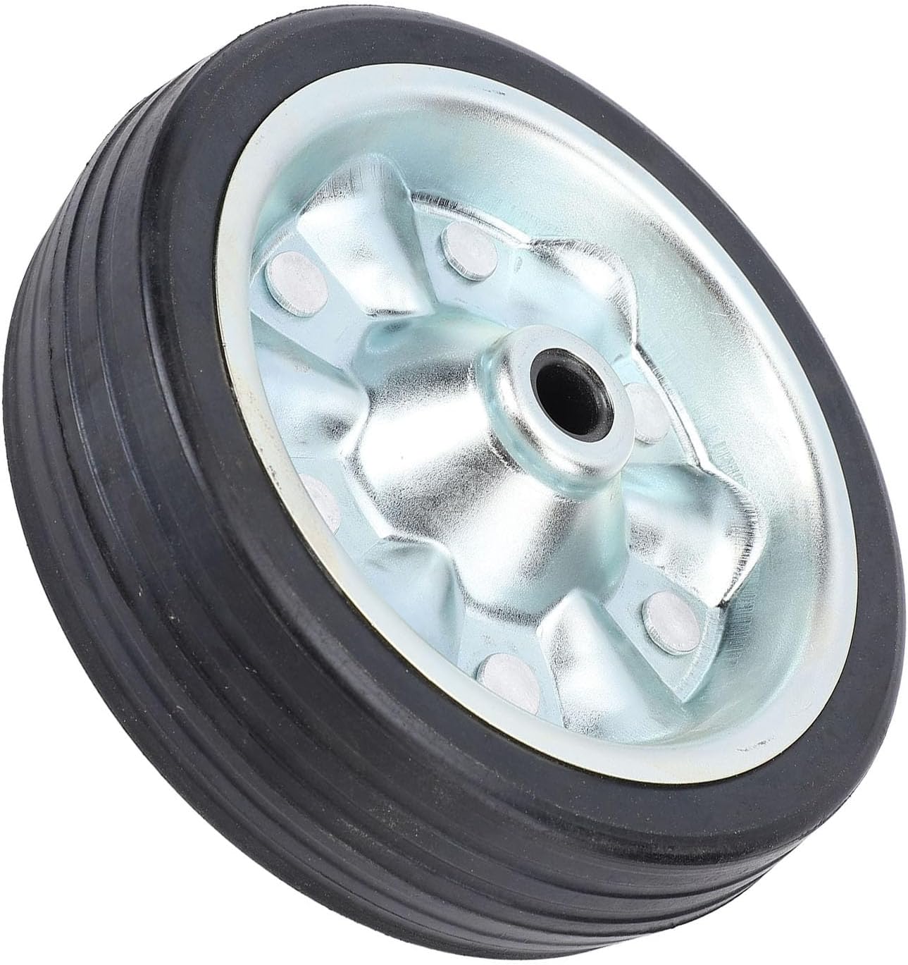Asixxsix Trailer Jack Wheel, 8 Inch Heavy Duty 1500lbs Capacity Iron Rubber Swivel Caster with Wheel Replacement for Boat Trailer RV Hitch